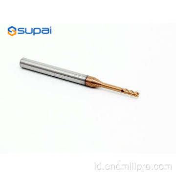 Tungsten Carbide Panjang Leher Bola Hidung End Mill